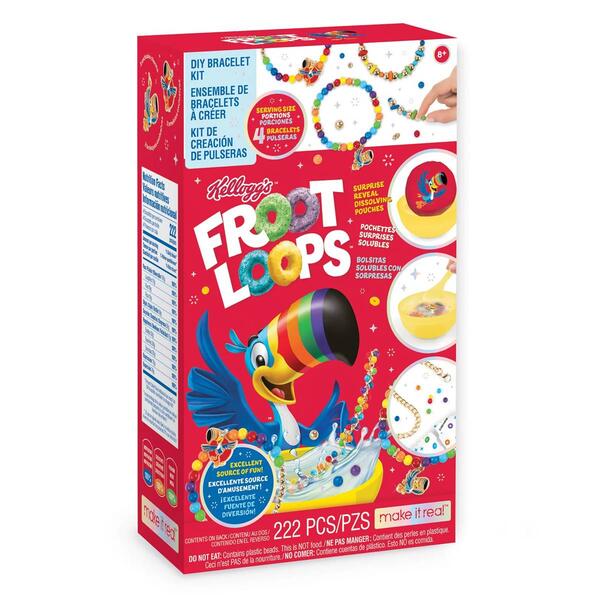 Make it Real(tm) Cereal-sly Cute Kelloggs Froot Loops Jewelry Kit - image 