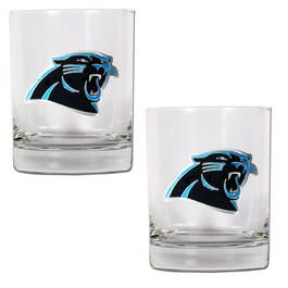 NFL Carolina Panthers 2pc. 14oz. Rocks Glass Set