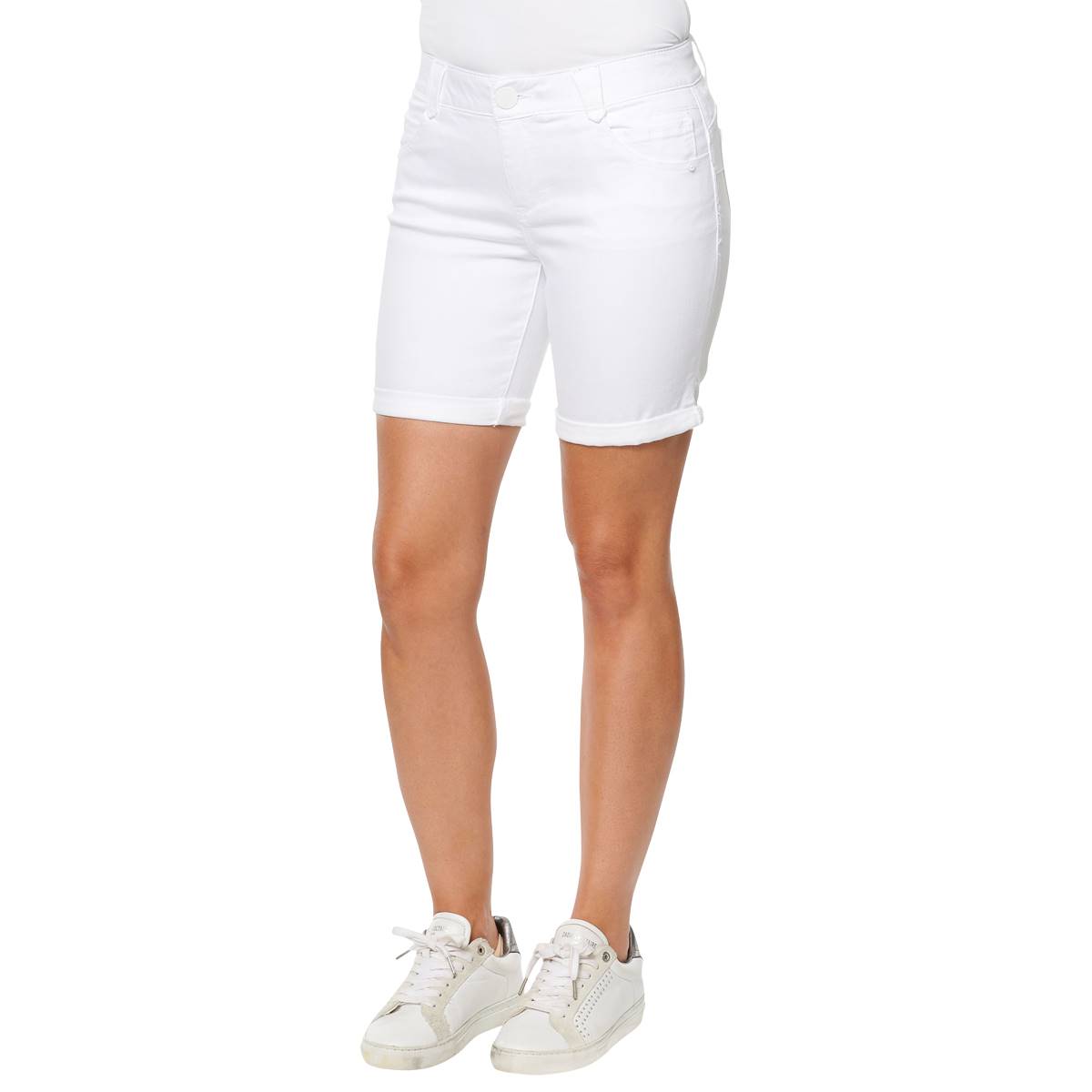 Open Video Modal for Womens Democracy Absolution&#40;R&#41; White Denim Shorts