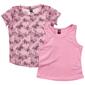 Girls &#40;4-6x&#41; Star Ride 2Fer Butterfly Mesh Top & Cami - image 2