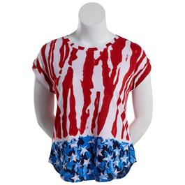 Womens New Direction Tie Dye Flag Top