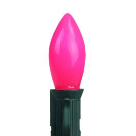 Sienna C9 Opaque Pink Christmas Replacement Bulbs - Set of 4