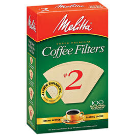Melitta #2 Natural Brown Filters - 100 Count