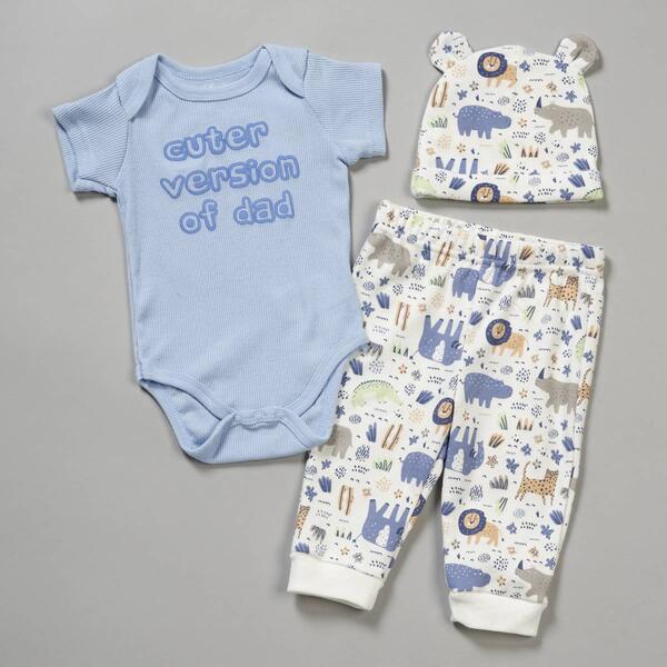 Baby Boy (NB-9M) Sterling Baby 3pc. Cuter Version of Dad Set - image 