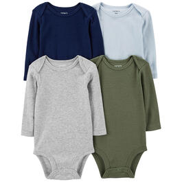 Baby Boy &#40;NB-24M&#41; Carters&#40;R&#41; 4pk. Long Sleeve Snap Bodysuits