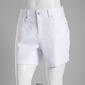 Womens Bleu Denim 5in. 1 Button Denim Shorts w/Clean Fray Hem - image 3