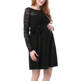 Womens Glow &amp; Grow(R) Lace Belted Maternity Dress