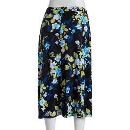 Womens Kapser Floral Midi Flared Skirt