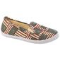 Womens Ashley Blue Twin Gore Flag Canvas Slip Ons - image 1