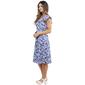 Womens Perceptions Ruffle Trim Floral A-line  Dress with Belt - image 2