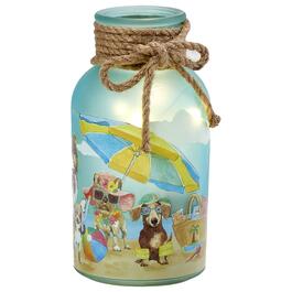 Beach Dog Glass Lantern