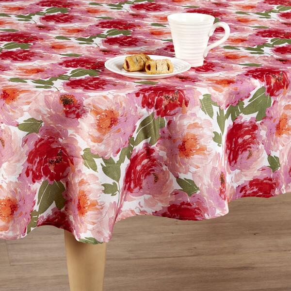 Bloom Home Decor Cabbage Rose Tablecloth - image 