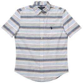 Mens U.S. Polo Assn.&#40;R&#41; Horizontal Stripe Button Down Shirt