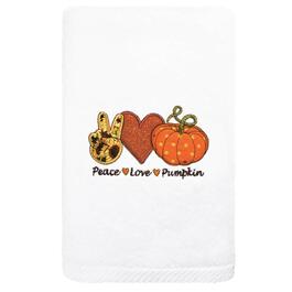 Linum Home Textiles Peace Love Pumpkin Hand Towel
