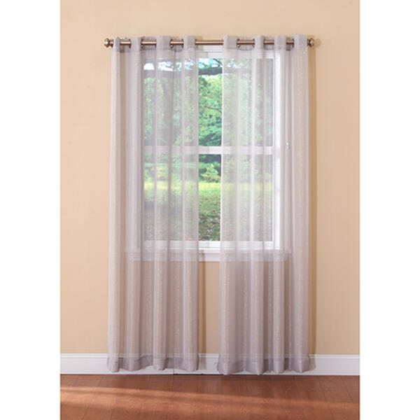 Dazzle Metallic Sheer Grommet Curtain Panel - image 