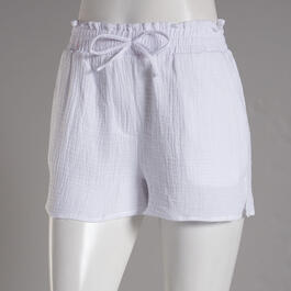 Juniors No Comment Resort Crinkle Gauze Cotton Shorts
