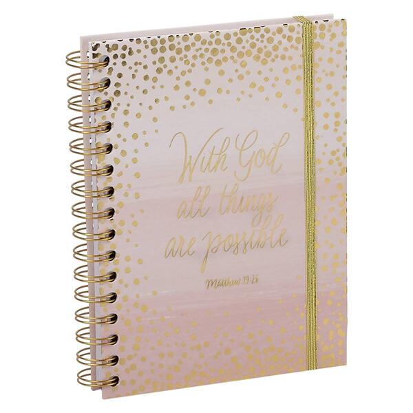 Womens God All Thing Are Possible Spiral Notebook - image 