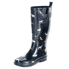 Womens Capelli New York Shiny Dog Tall Rain Boots