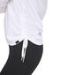 Womens DKNY Sport 3/4 Sleeve Cotton Slub Ruched Side Tie Tee - image 3