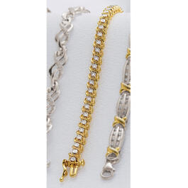 Diamond Classics&#40;tm&#41; Sterling Gold Plated 1/10ctw. S Bracelet