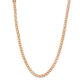 Napier Gold-Tone Crystal Mesh Collar Necklace