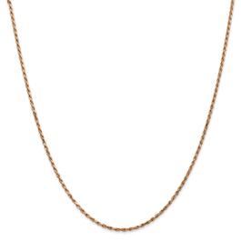 Unisex Gold Classics&#40;tm&#41; 1.8mm. 14k Rose Diamond Cut Rope Necklace