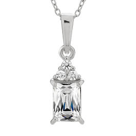 Forever New Baguette White Cubic Zirconia Pendant Necklace