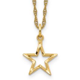 Gold Classics&#40;tm&#41; Yellow Gold Star Pendant Necklace