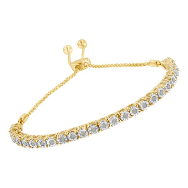 Diamond Classics&#8482; 10kt. Yellow Gold Tennis Bolo Bracelet