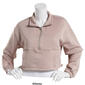 Juniors No Comment Cropped Mock Neck Bungee Pullover Sweatshirt - image 3