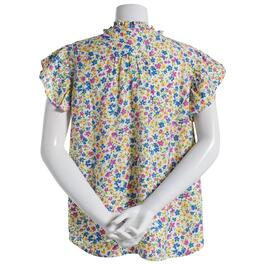 Womens Preswick & Moore Ditsy Floral Ruffle Sleeve Blouse
