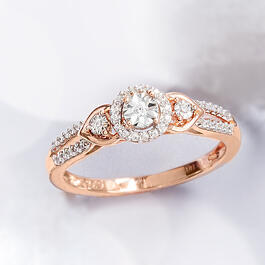 Eternal Promise(tm) 1/10ctw. Diamond Gold Plated3 Stone Promise Ring