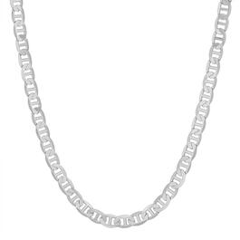 Creed Brass Rhodium 6mm Mariner Chain Necklace