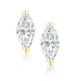 Parikhs 14 kt. Yellow Gold Marquise Diamond Stud Earrings