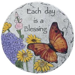 Each day is a Blessing Butterfly & Flowers Stepping Stone