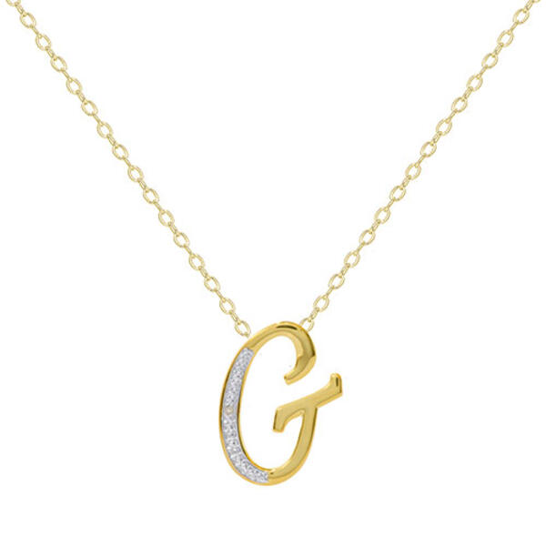 Accents by Gianni Argento Gold Initial G Pendant Necklace - image 