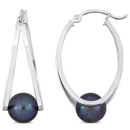 Gemstone Classics&#40;tm&#41; Black Freshwater Fashion Pearl Earrings