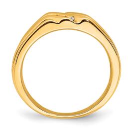 Mens Gentlemens Classics™ 14kt. Gold White Rhodium Accent Ring