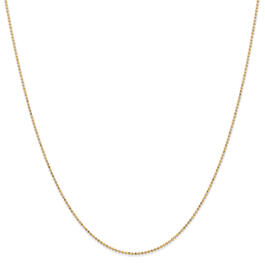Gold Classics&#40;tm&#41; 1.2mm. Diamond Cut Beaded Chain Necklace