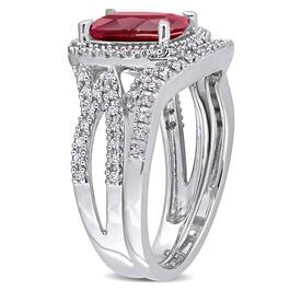 Gemstone Classics&#8482; 10kt. White Gold Lab Created Ruby Ring