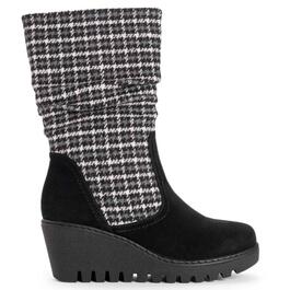 Womens MUK LUKS® Vermont Stowe Houndstooth Wedge Boots