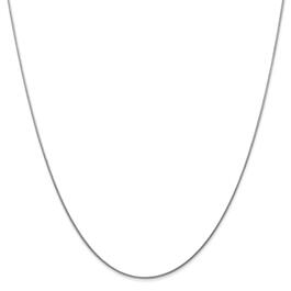 Unisex Gold Classics&#40;tm&#41; .80mm. 14k White Round Snake Chain Necklace