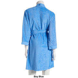 Womens Jasmine Rose Solid Long Sleeve 36" Pique Terry Kimono Robe