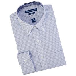 Mens Preswick & Moore Comfort Stretch Dress Shirt - Blue/Navy