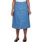 Plus Size Alfred Dunner Denim Button Front Skirt - image 2