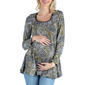 Womens 24/7 Comfort Apparel Paisley Maternity Tunic Top - image 1