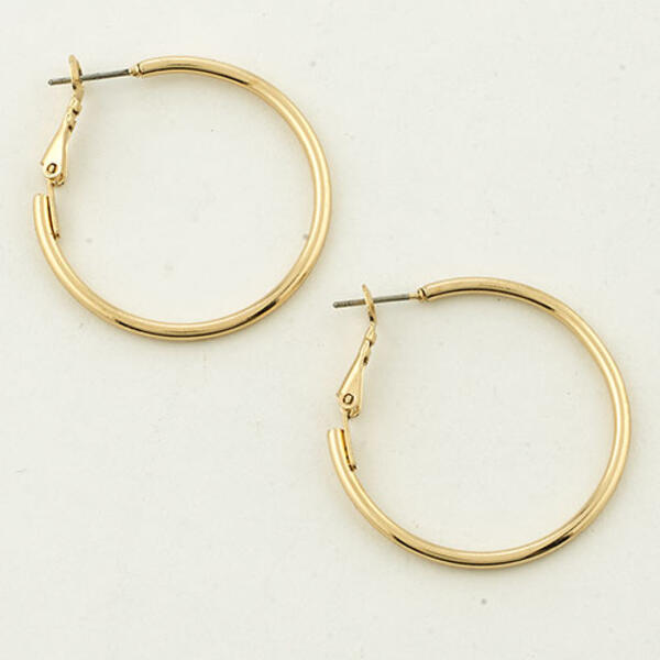 Freedom Nickel Free Medium Gold Hoop Earrings - image 