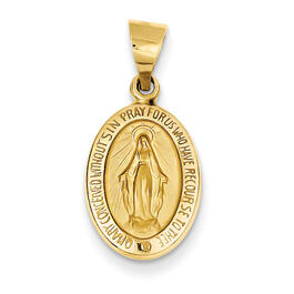 Gold Classics&#40;tm&#41; 14kt.Gold Polished Miraculous Medal Charm
