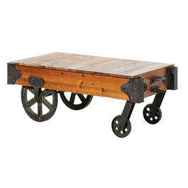 9th & Pike&#40;R&#41; Brown Coffee Table Cart
