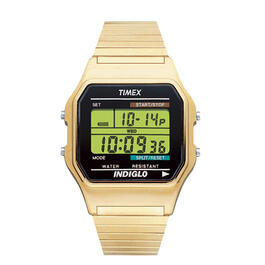 Mens Timex&#40;R&#41; Digital Indiglo Gold-Tone Watch - T786779J